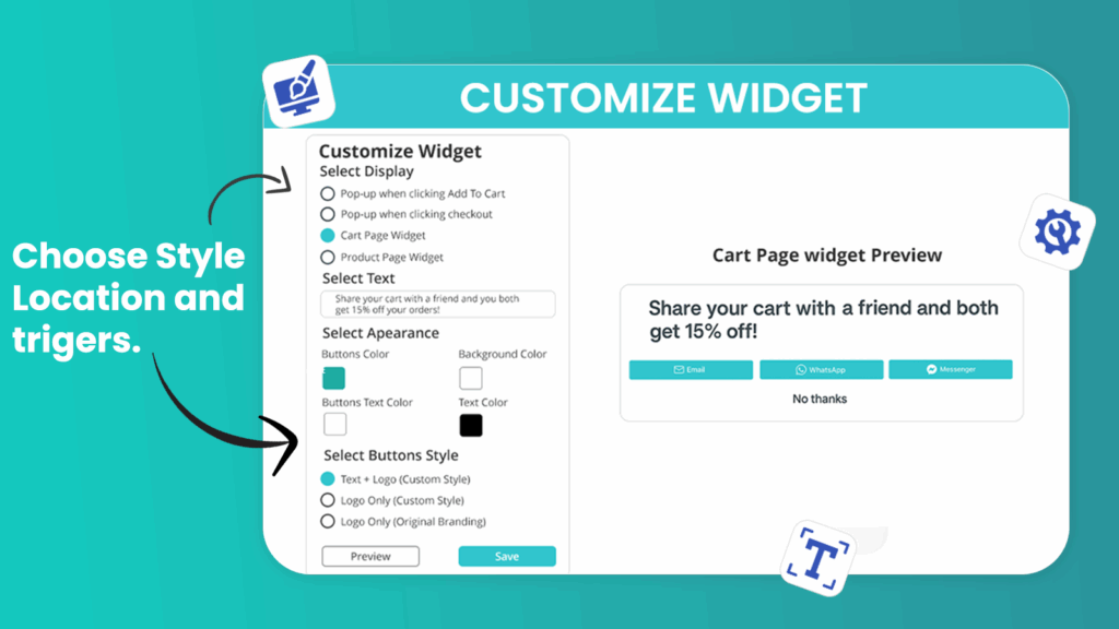 Shopify cart sharing feature using Share Cart app